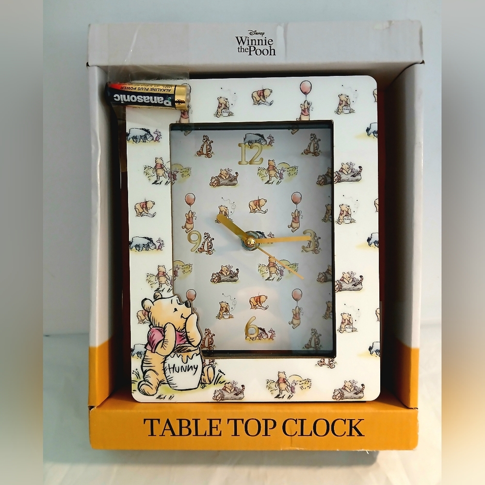 TABLE TOP CLOCK Disney Winnie the Pooh Analog Display WP2384BX BRAND-NEW w/tags - Picture 4 of 8